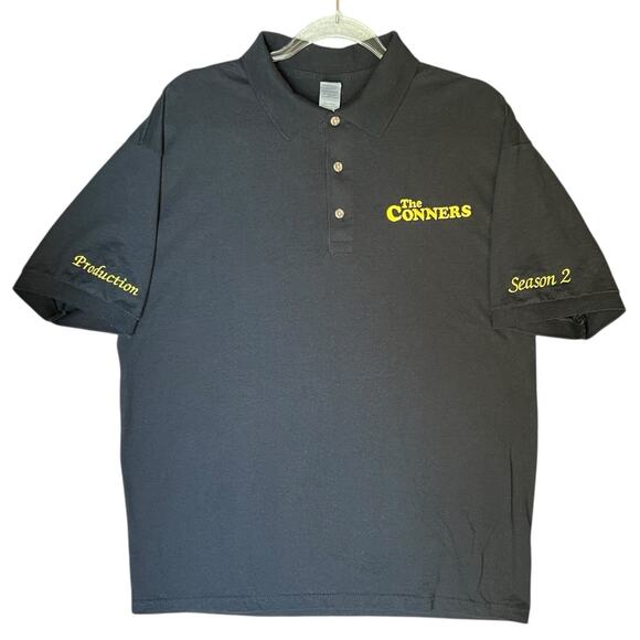 THE CONNERS Official Crew Polo Shirt Size L Prop Embroidery Roseanne TV Sitcom - Picture 1 of 8